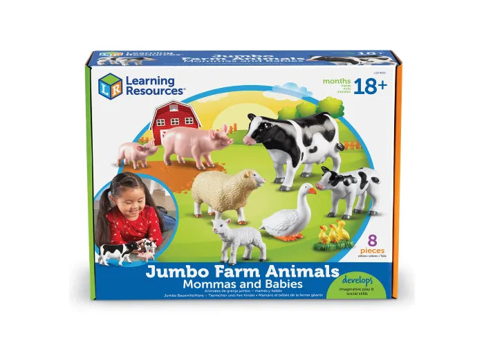 Jumbo Farm Animals - Mommas and Babies, Learning SPACE