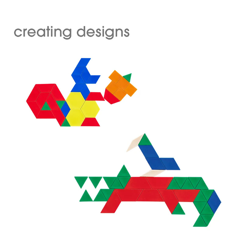 Plastic Pattern Blocks, Maths Toys Learning SPACE