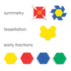 Plastic Pattern Blocks, Maths Toys Learning SPACE