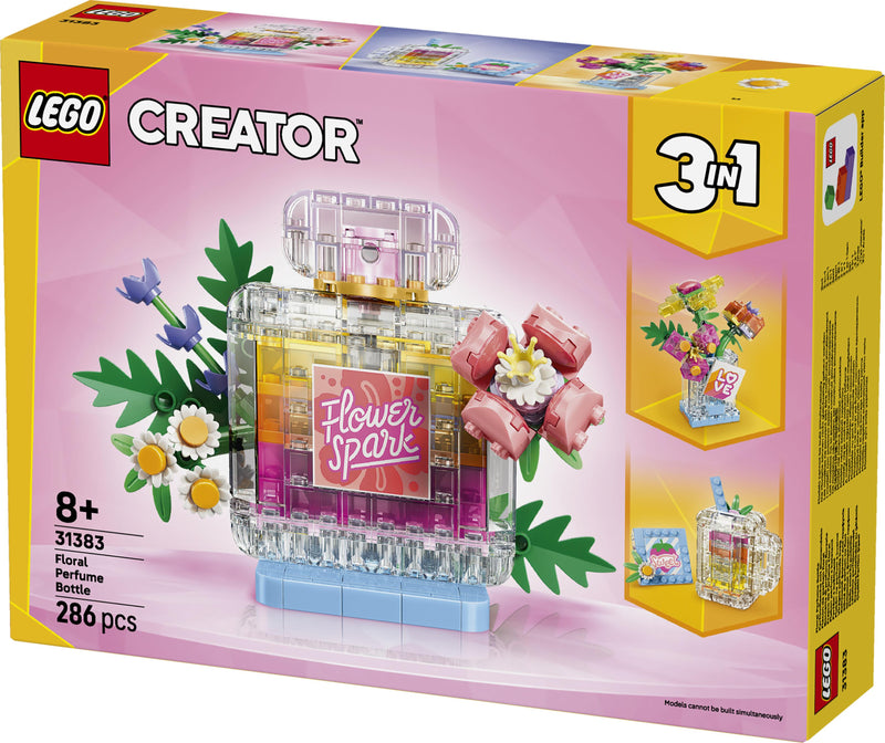 LEGO® Creator (31383) 3-in-1 Floral Decor Perfume Bottle, Activity Toys Learning SPACE
