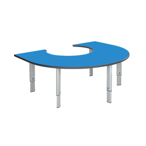 Height Adjustable Rainbow Range Table-Classroom Furniture, Classroom Table, Height Adjustable, Horseshoe, Metalliform, Table, Wellbeing Furniture-Learning SPACE