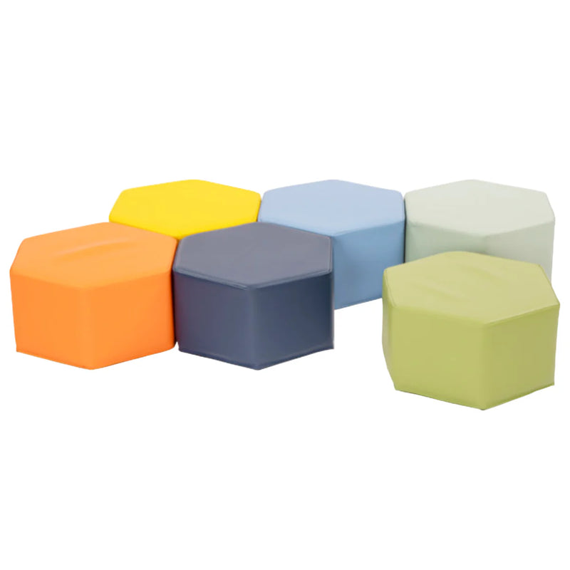 Hex Modular Seating - Foam Cushion Sets, Large Set Learning SPACE