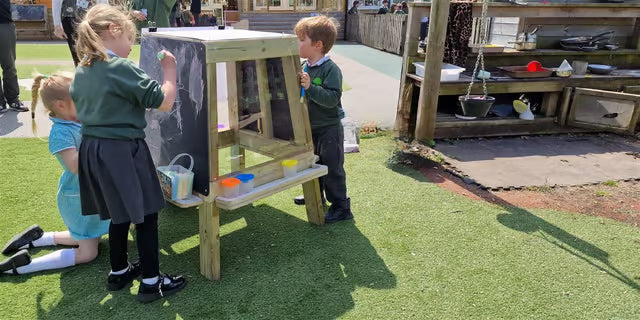 Group Art Easel - Outdoor 4‑Sided Creative Station, Learning SPACE