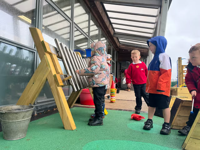 Freestanding Chimes Playground Musical Instrument, Learning SPACE