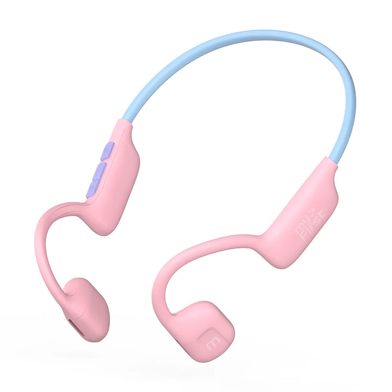 myFirst Headphones AirWaves – Safe Air Conduction Headphones for Kids, Pink Learning SPACE