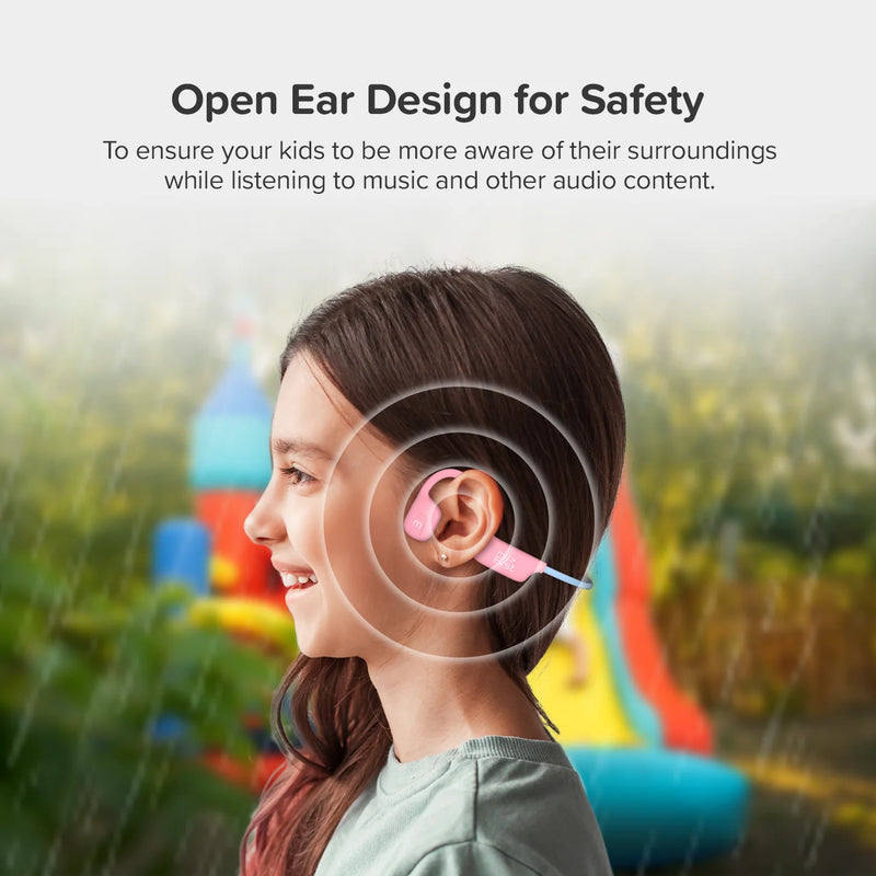 myFirst Headphones AirWaves – Safe Air Conduction Headphones for Kids, Learning SPACE