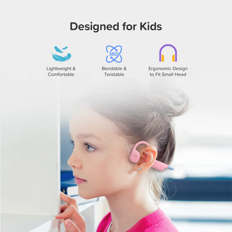 myFirst Headphones AirWaves – Safe Air Conduction Headphones for Kids, Learning SPACE