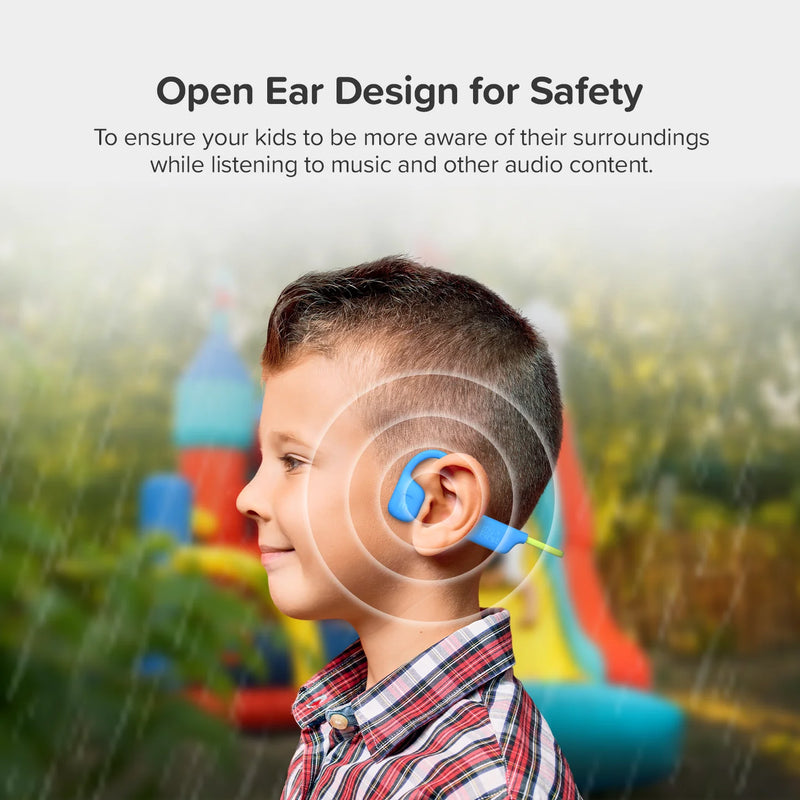 myFirst Headphones AirWaves – Safe Air Conduction Headphones for Kids, Learning SPACE