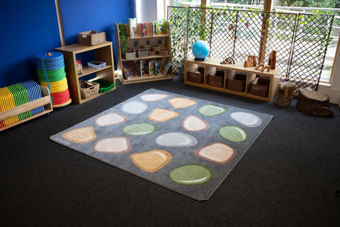 Natural World™ Carved Placement 2x2m Carpet-Kit For Kids, Mats & Rugs, Nature Sensory Room, Neutral Colour, Placement Carpets, Rugs, Square, Wellbeing Furniture-Learning SPACE