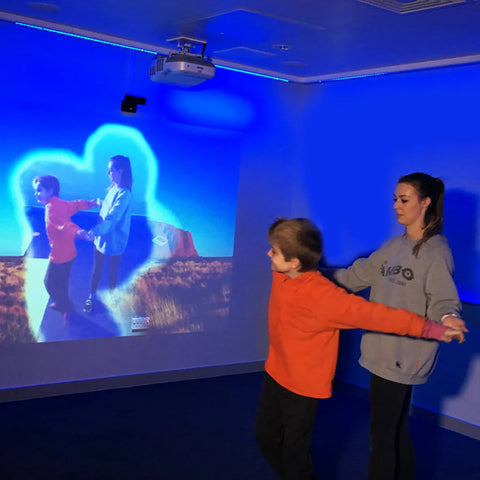 omiReflex: Motion Interactive Wall Mirror Image Projection System-Autism,Dementia,Immersive Interactive Spaces,OM Interactive,Portable Sensory Rooms,Sensory Projectors-Learning SPACE