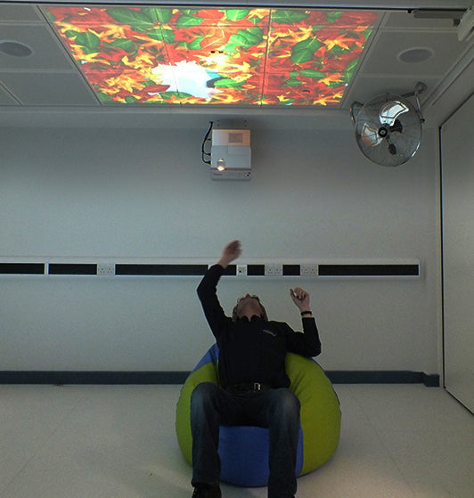 omiSky Reflex: Motion Interactive Ceiling Mirror Image Projection System, Learning SPACE