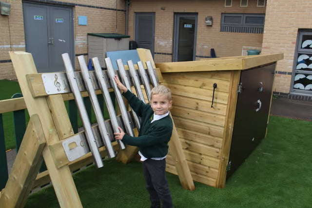 Freestanding Chimes Playground Musical Instrument, Learning SPACE