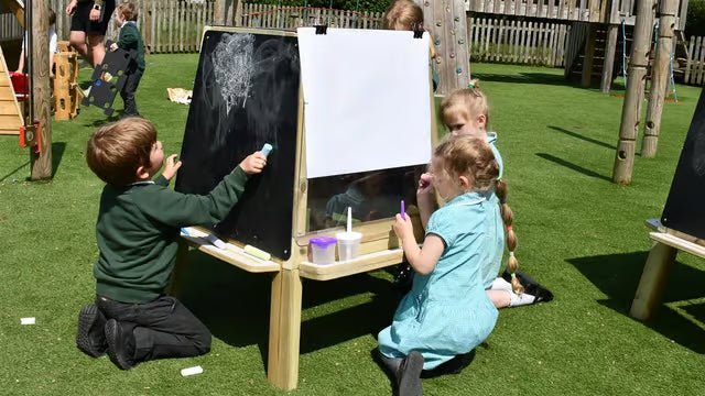 Group Art Easel - Outdoor 4‑Sided Creative Station, Learning SPACE