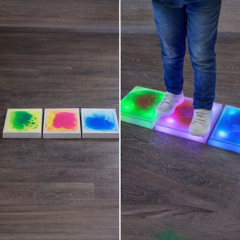 LED Liquid Floor Pod - Square Set of 3, Learning SPACE