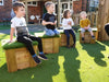 Moveable Artificial Grass-Topped Seat Package-Children's Wooden Seating,Modular Seating,Outdoor Seating,Seating,Toddler Seating-Learning SPACE