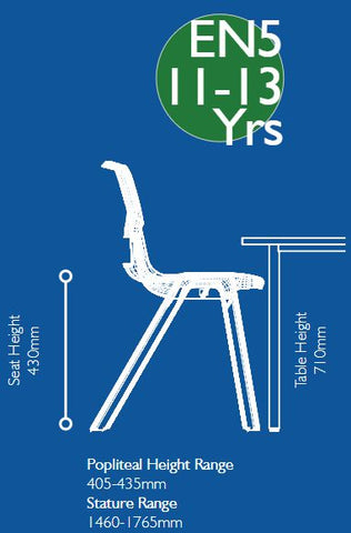 Postura+ One Piece Chair (Ages 11-13)-Classroom Chairs, Seating, Wellbeing Furniture-Learning SPACE