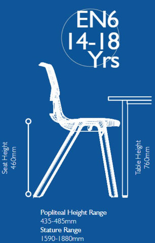 Postura+ One Piece Chair (Ages 14-18)-Classroom Chairs, Seating, Wellbeing Furniture-Learning SPACE