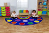 Rainbow™ Semi-Circle Placement 3x1.5m Carpet-Corner & Semi-Circle,Kit For Kids,Mats & Rugs,Multi-Colour,Placement Carpets,Rainbow Theme Sensory Room,Rugs,Wellbeing Furniture-Learning SPACE