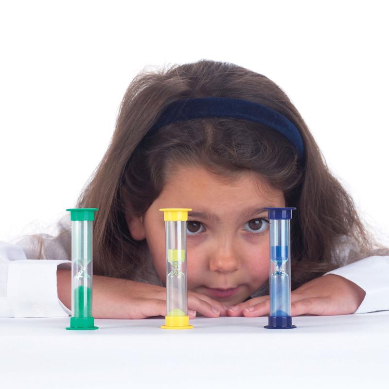 Mini Sand Timers - 3 Minute (Yellow) Pk3, Learning SPACE