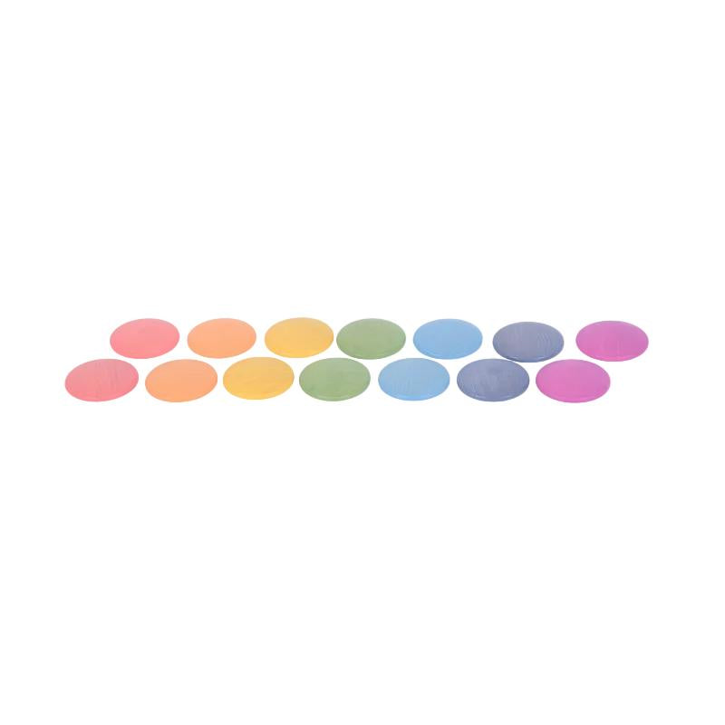 Rainbow Wooden Discs, Learning SPACE