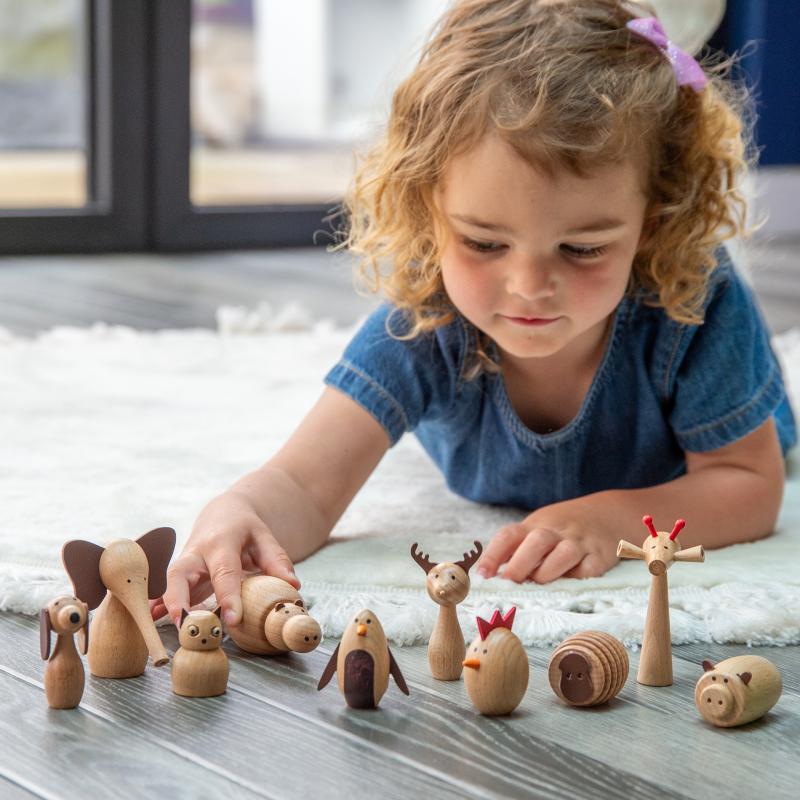 Wooden Animal Friends - Pk10, Learning SPACE