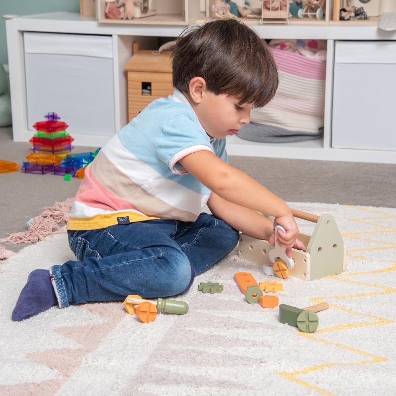 Wooden Toy Tool Kit 17 Piece Set, Learning SPACE