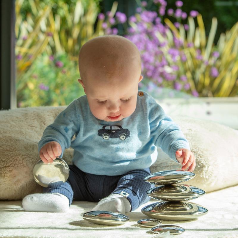 Sensory Reflective Silver Buttons - Pk7, Sensory toy Learning SPACE