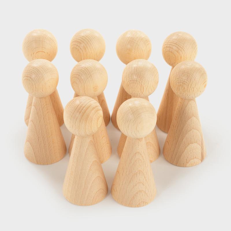 Natural Wooden Figures - Pk10, Learning SPACE