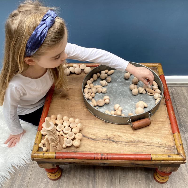Wooden Treasures Natural Set - Pk120, Learning SPACE