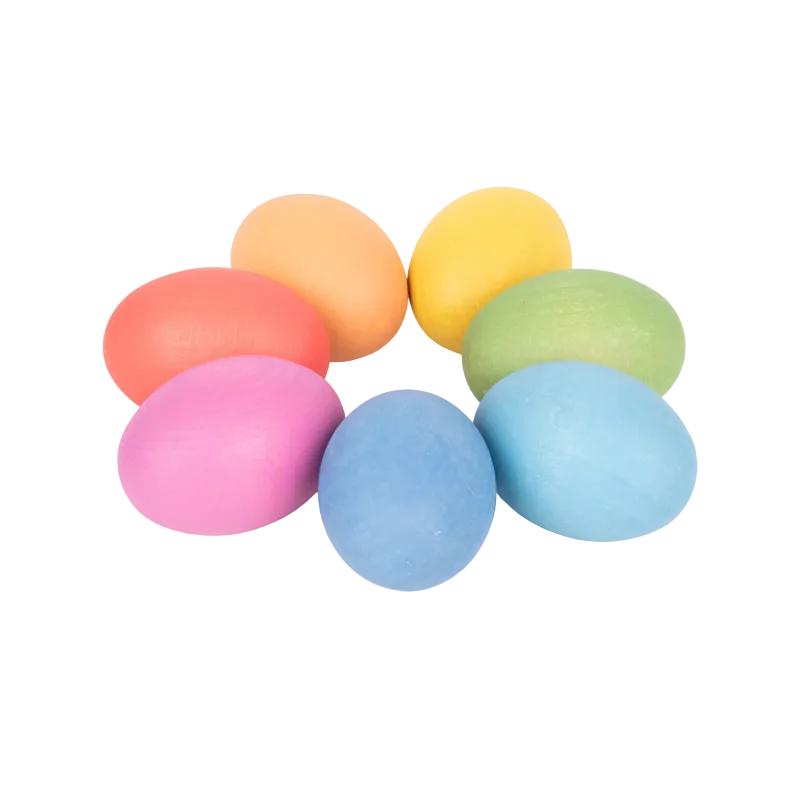 Rainbow Wooden Eggs, Learning SPACE