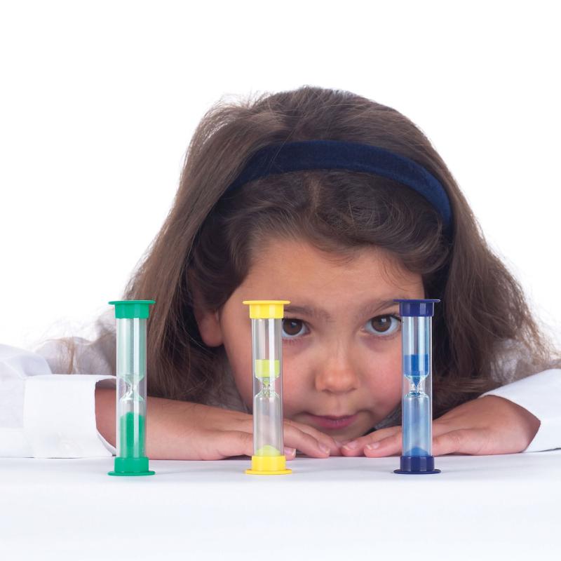 Mini Sand Timers Pk3 - 1 Minute (Green), Learning SPACE