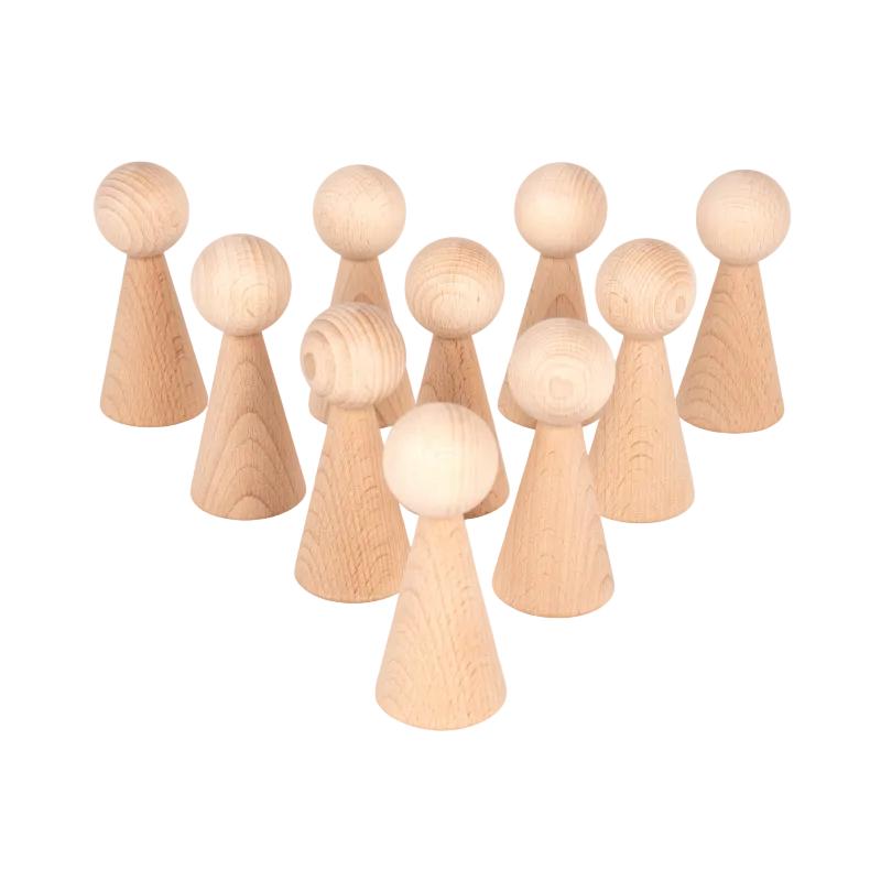 Natural Wooden Figures - Pk10, Learning SPACE
