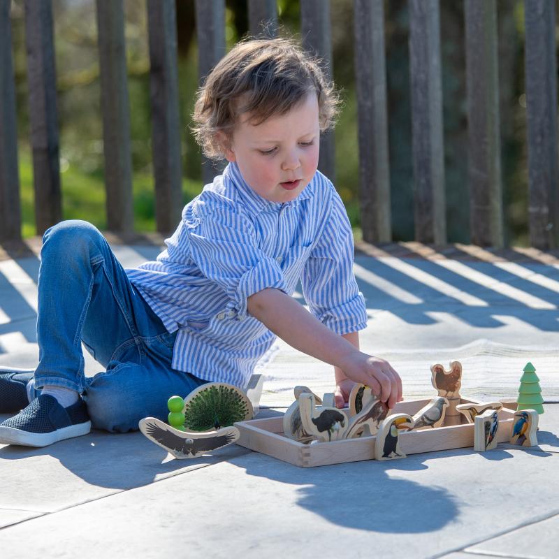 Wooden Bird Blocks Pk15, Learning SPACE