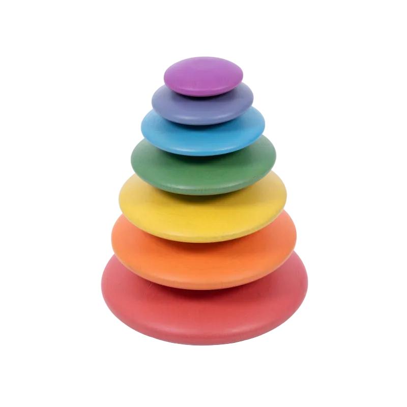 Rainbow Wooden Buttons, Learning SPACE