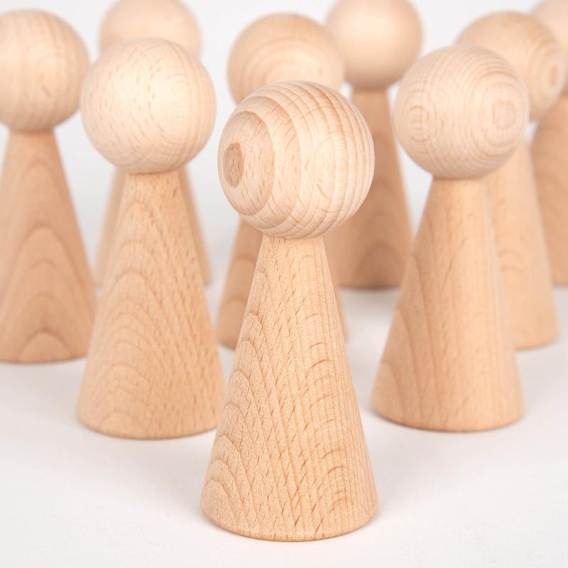 Natural Wooden Figures - Pk10, Learning SPACE