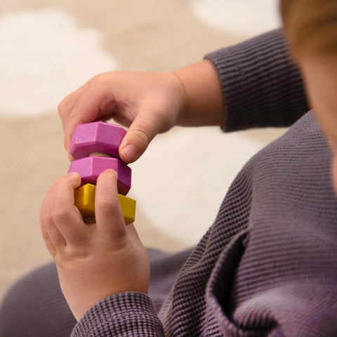 Rainbow Wooden Nuts & Bolts - Pk21, Learning SPACE