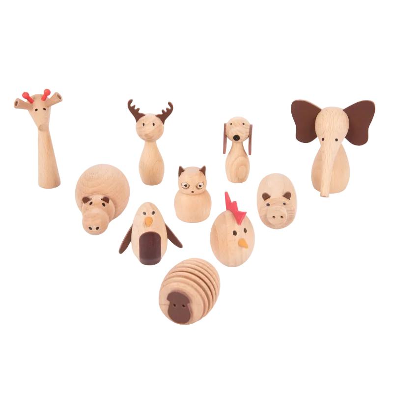 Wooden Animal Friends - Pk10, Learning SPACE