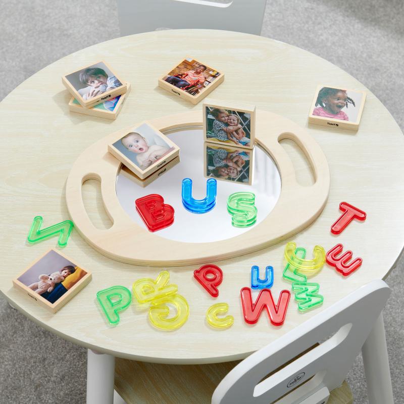 Hand Held Wooden Mirror, Learning SPACE