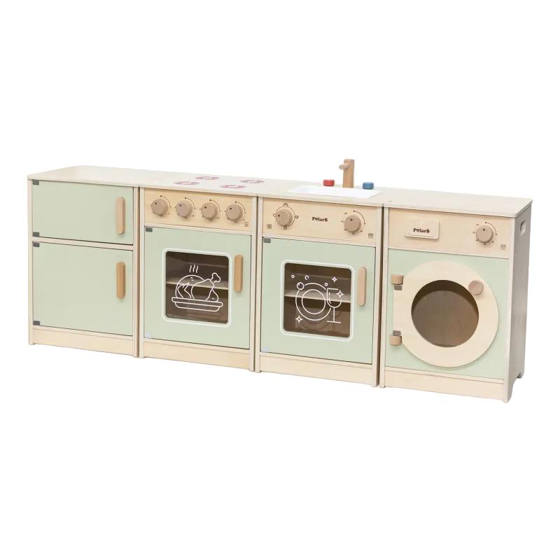 Toddler Kitchen Set, Green Learning SPACE
