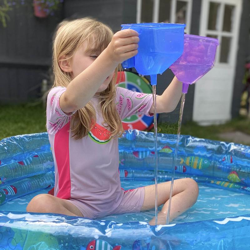 Translucent Colour Funnel Set - Pk6, Pool, Water & Sand Toys Learning SPACE