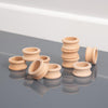 Natural Wooden Napkin Rings - Pk10, Learning SPACE