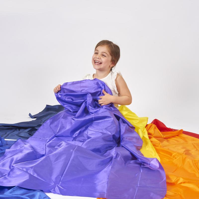 Rainbow Habutae Fabric, Learning SPACE