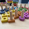 Rainbow Wooden Nuts & Bolts - Pk21, Learning SPACE