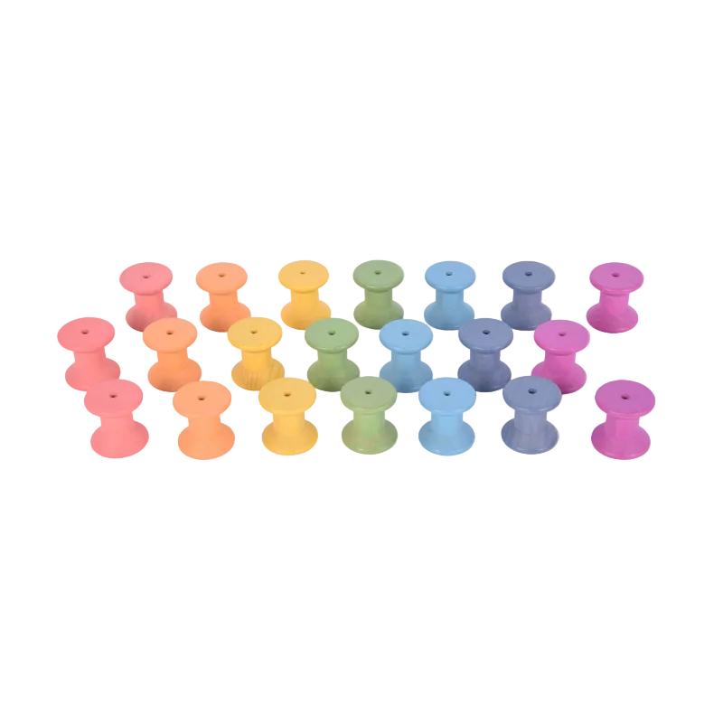 Rainbow Wooden Spools, Learning SPACE