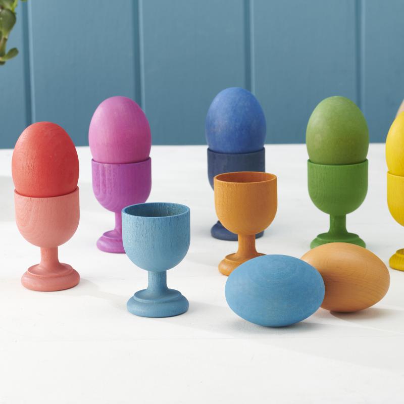 Rainbow Wooden Eggs, Learning SPACE