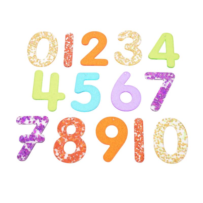 Rainbow Glitter Numbers - Pk14, Learning SPACE