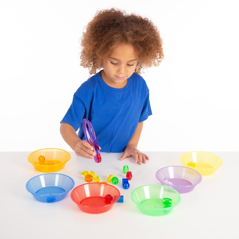 Translucent Colour Sorting Bowls - Pk6, Learning SPACE