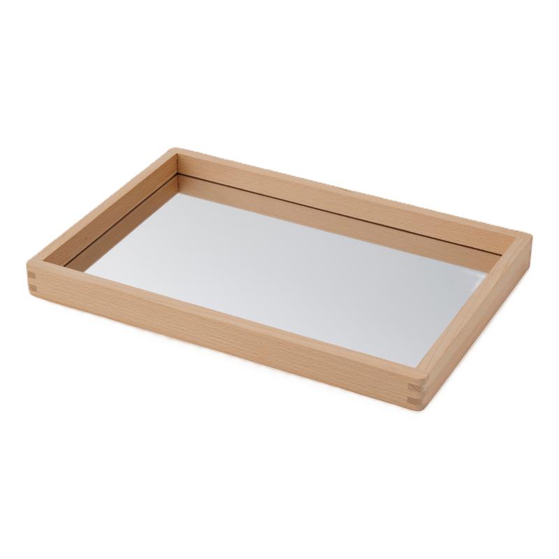 Small Wooden Mirror Tray, Learning SPACE