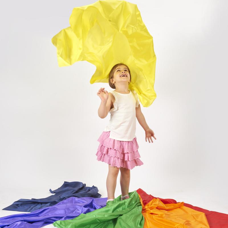 Rainbow Habutae Fabric, Learning SPACE