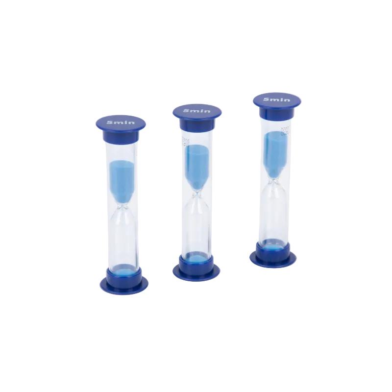 Mini Sand Timers - 5 Minute (Blue) Pk3, Learning SPACE